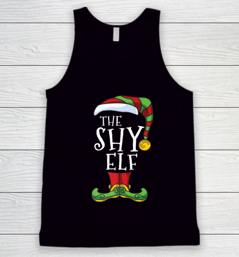 Shy Elf Family Matching Christmas Group Funny Pajama Tank Top