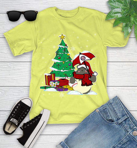 Washington Nationals MLB Baseball Cute Tonari No Totoro Christmas Sports Youth T-Shirt 10