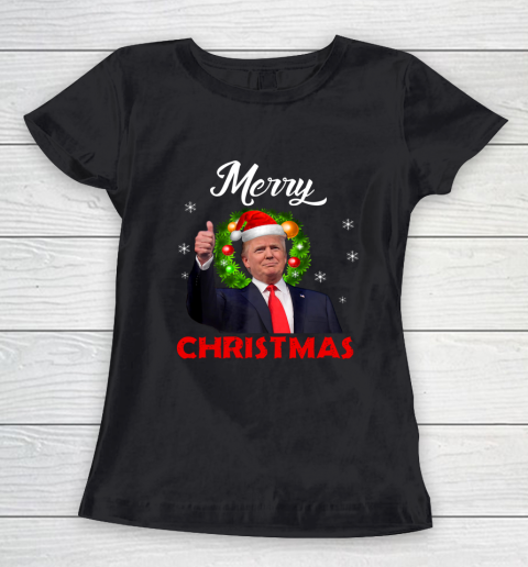 Santa Trump Christmas Shirt Merry Christmas Women's T-Shirt