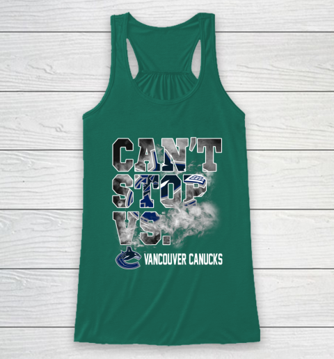 NHL Vancouver Canucks Hockey Can't Stop Vs Racerback Tank 5