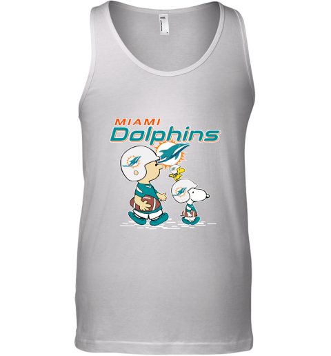 Miami Dolphins Let's Play Football Together Snoopy NFL Tank Top