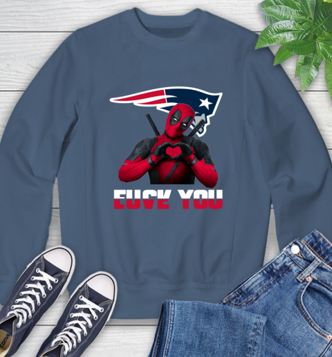 NHL New England Patriots Deadpool Love You Fuck You Football Sports Sweatshirt 8