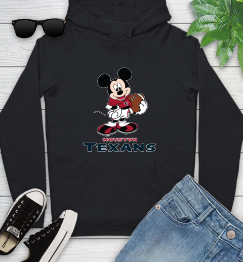 NFL Football Houston Texans Cheerful Mickey Mouse Shirt Youth Hoodie