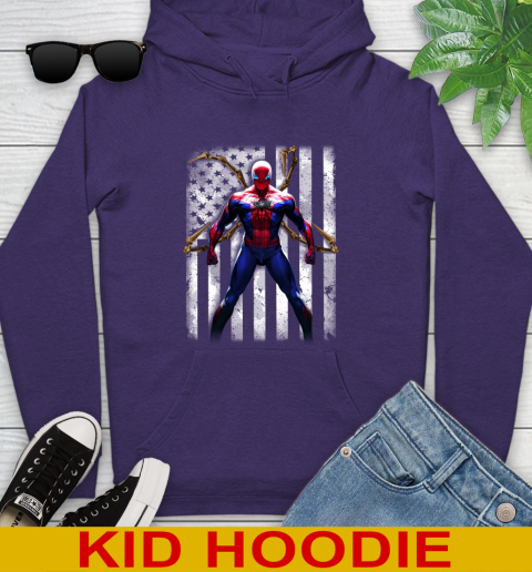 NBA Basketball Cleveland Cavaliers Spider Man Avengers Marvel American Flag Shirt Youth Hoodie 5