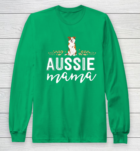 Dog Mom Shirt Aussie Mama Dog Mom Shirt For Women Australian Shepherd Long Sleeve T-Shirt 4