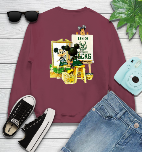 NBA Basketball Milwaukee Bucks Mickey Drawing Shirt 29