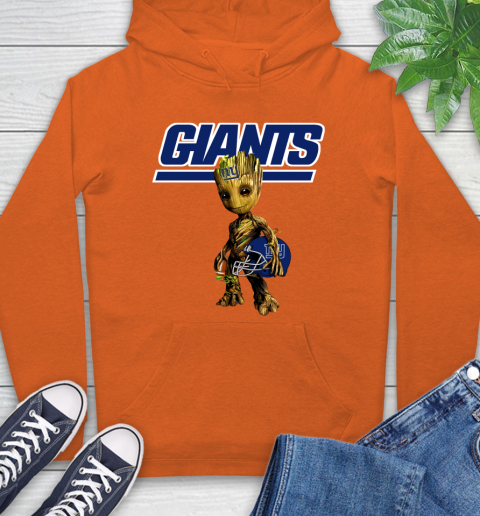 New York Giants NFL Football Groot Marvel Guardians Of The Galaxy Hoodie 5