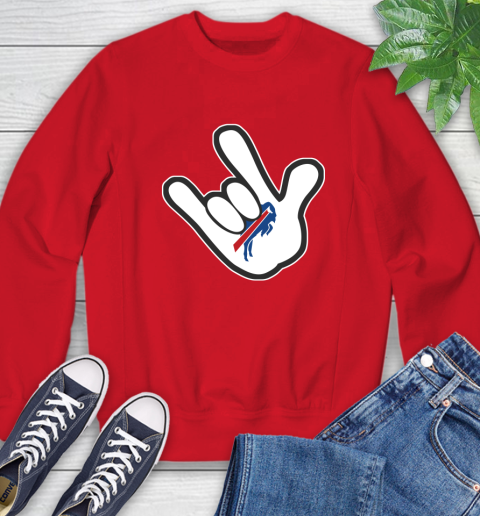 Buffalo Bills NFL Football Mickey Rock Hand Disney Sweatshirt 10