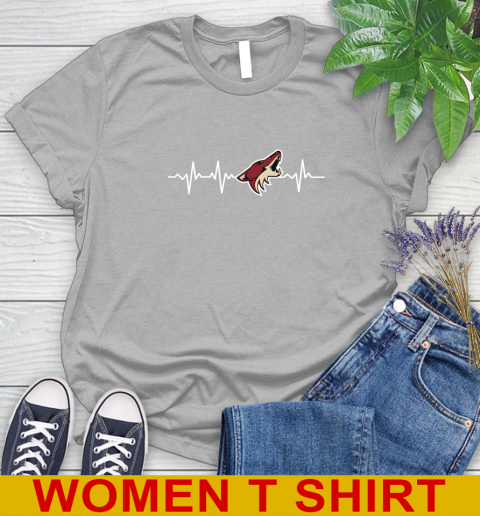 Arizona Coyotes NHL Hockey Heart Beat Shirt Women's T-Shirt 5
