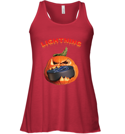 NHL Tampa Bay Lightning Halloween Pumpkin Hockey Sports nPQIxurJ4D6 flowy tank 32 95 151514 front red
