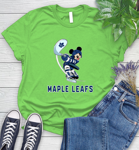 NHL Hockey Toronto Maple Leafs Cheerful Mickey Mouse Shirt Women's T-Shirt 10