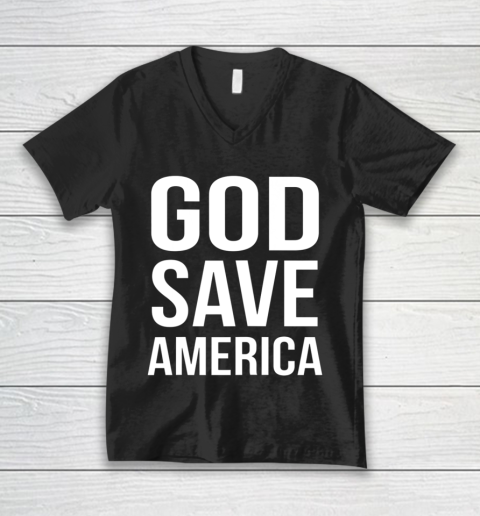 God Save America V-Neck T-Shirt