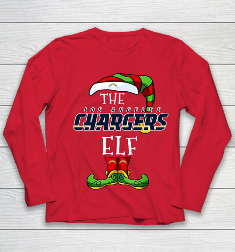 Los Angeles Chargers Christmas ELF Funny NFL Youth Long Sleeve 8