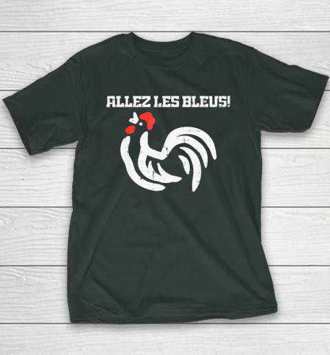 France Allez Les Bleus French Rooster Soccer Youth T-Shirt 3