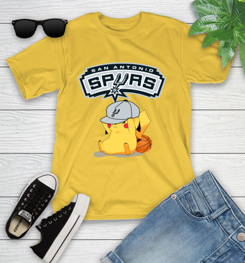 NBA Pikachu Basketball Sports San Antonio Spurs Youth T-Shirt 8