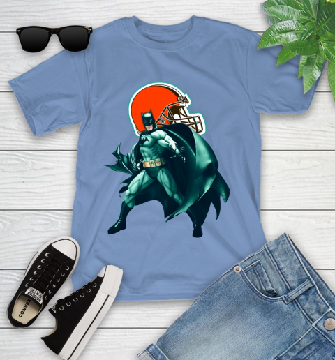NFL Batman Football Sports Cleveland Browns Youth T-Shirt 11
