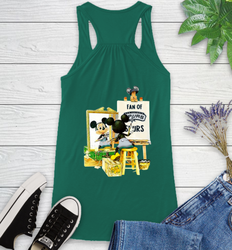 NBA Basketball San Antonio Spurs Mickey Drawing Shirt 40
