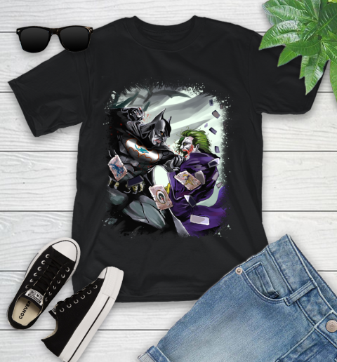 Miami Dolphins NFL Football Batman Fighting Joker DC Comics Youth T-Shirt 2