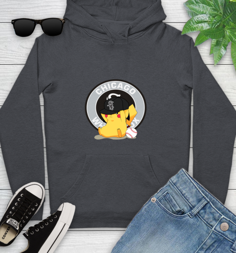MLB Pikachu Baseball Sports Chicago White Sox Youth Hoodie 8