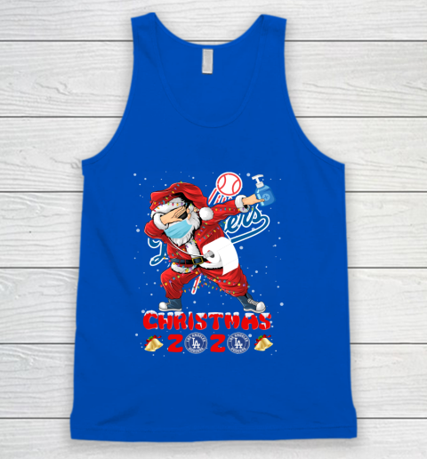 Los Angeles Dodgers Funny Santa Claus Dabbing Christmas 2020 MLB Tank Top 4