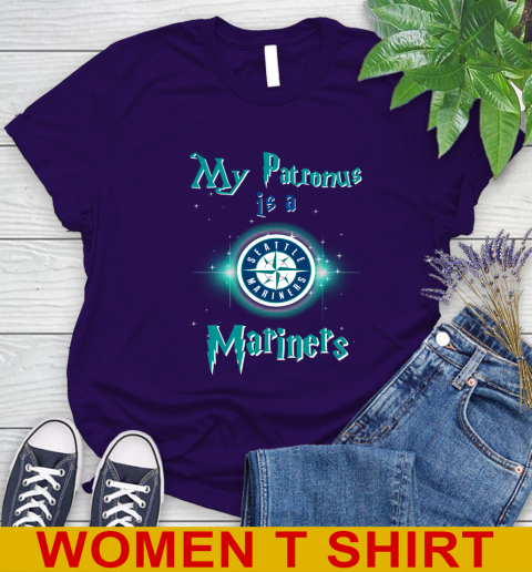 MLB Baseball Harry Potter My Patronus Is A Seattle Mariners Women's T-Shirt 4
