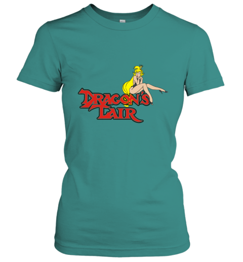 ykro dragons lair daphne baseball shirts ladies t shirt 20 front tropical blue