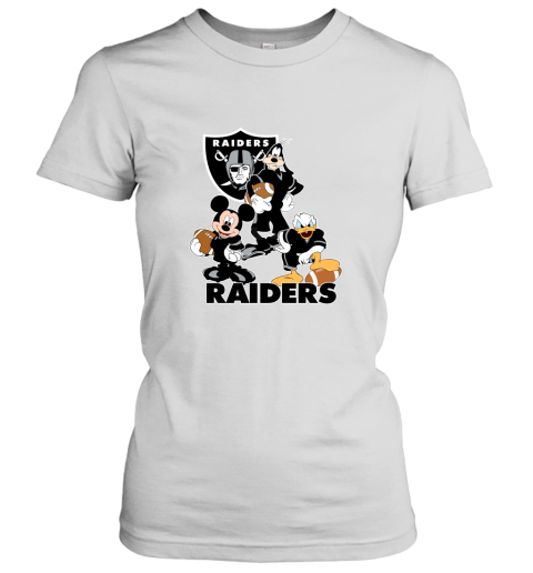 Mickey Donald Goofy The Three Oakland Raiders Football Shirts Women's T-Shirt