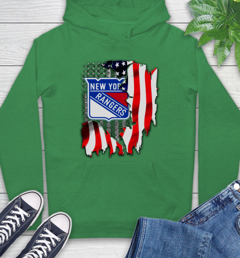 New York Rangers NHL Hockey American Flag Hoodie 8