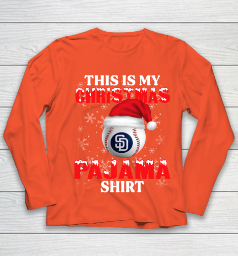 San Diego Padres This Is My Christmas Pajama Shirt MLB Youth Long Sleeve 3