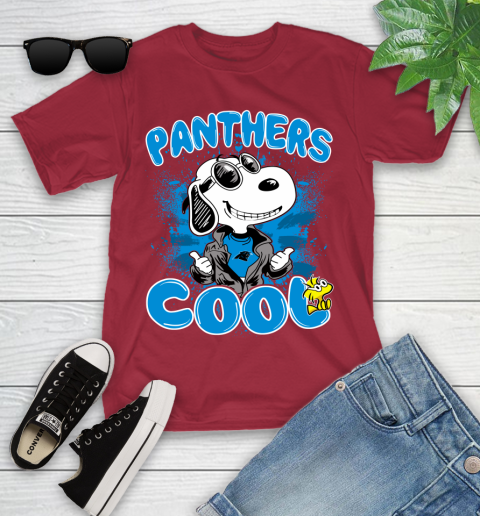 NFL Football Carolina Panthers Cool Snoopy Shirt Youth T-Shirt 12
