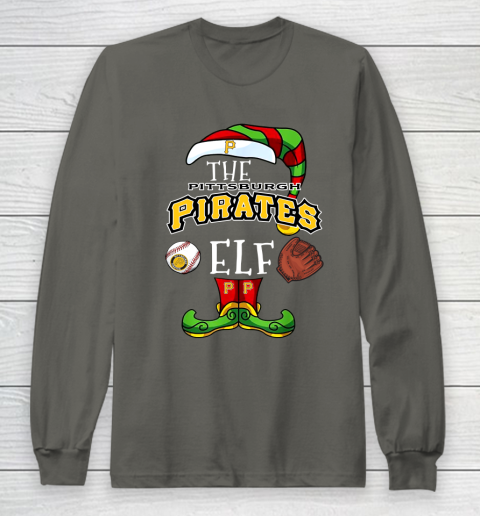 Pittsburgh Pirates Christmas ELF Funny MLB Long Sleeve T-Shirt 5