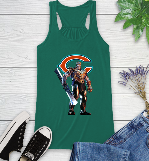 NFL Thanos Gauntlet Avengers Endgame Football Chicago Bears Racerback Tank 7
