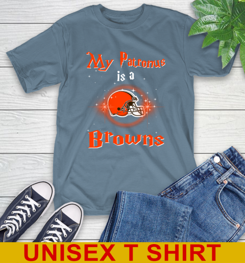 NFL Football Harry Potter My Patronus Is A Cleveland Browns T-Shirt 8