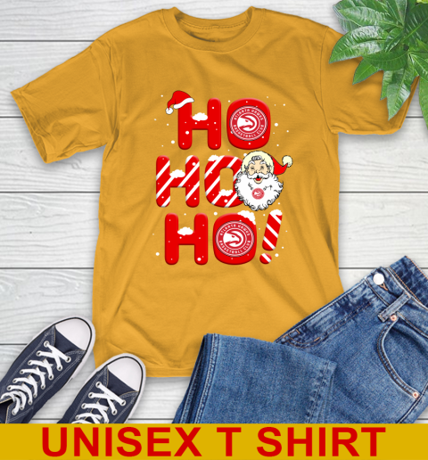 Atlanta Hawks NBA Basketball Ho Ho Ho Santa Claus Merry Christmas Shirt T-Shirt 2
