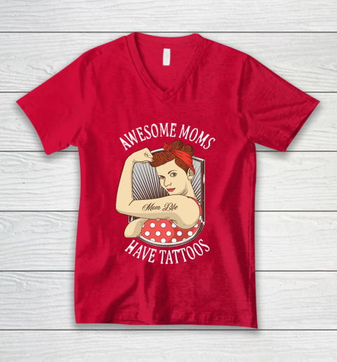 Mother S Day Funny Gift Ideas Apparel Awesome Moms Have Tattoos Vintage Retro Design T Shirt V Neck T Shirt Tee For Sports
