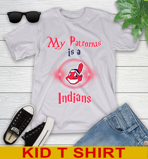 MLB Baseball Harry Potter My Patronus Is A Cleveland Indians Youth T-Shirt 4