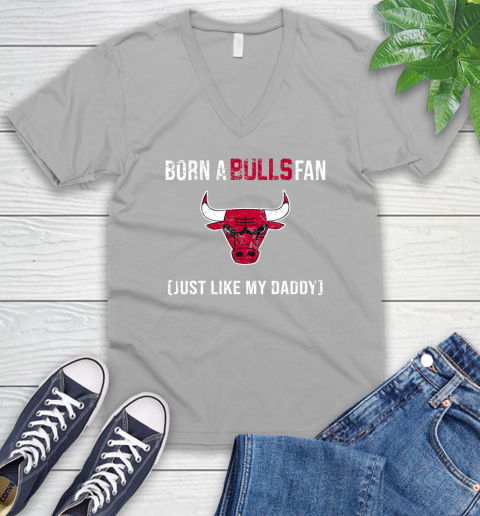 NBA Chicago Bulls Loyal Fan Just Like My Daddy Basketball Shirt V-Neck T-Shirt 3