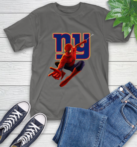 NFL Spider Man Avengers Endgame Football New York Giants T-Shirt 9