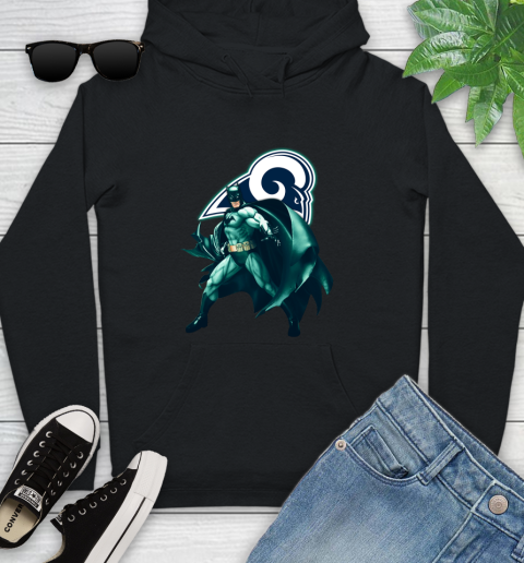 NFL Batman Football Sports Los Angeles Rams Youth Hoodie 2