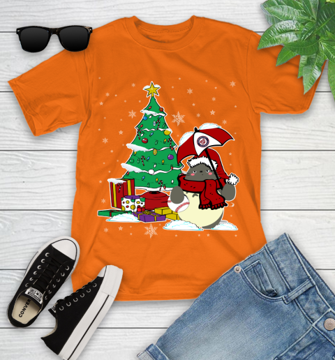 Washington Nationals MLB Baseball Cute Tonari No Totoro Christmas Sports Youth T-Shirt 9