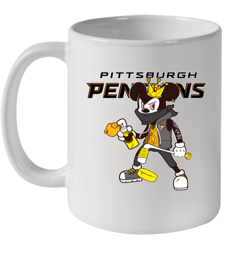 Pittsburgh Penguins NHL Hockey Mickey Peace Sign Sports Ceramic Mug 11oz