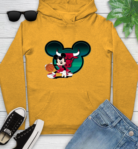 NBA Chicago Bulls Mickey Mouse Disney Basketball Youth Hoodie 3