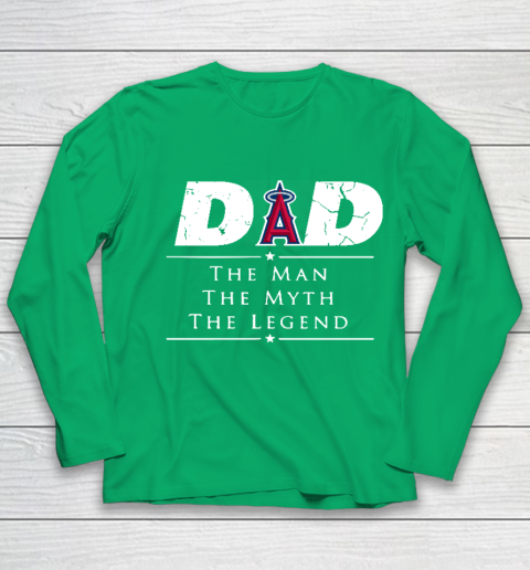 Los Angeles Angels MLB Baseball Dad The Man The Myth The Legend Youth Long Sleeve 4