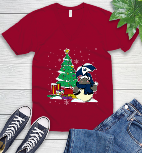 Buffalo Sabres NHL Hockey Cute Tonari No Totoro Christmas Sports V-Neck T-Shirt 7