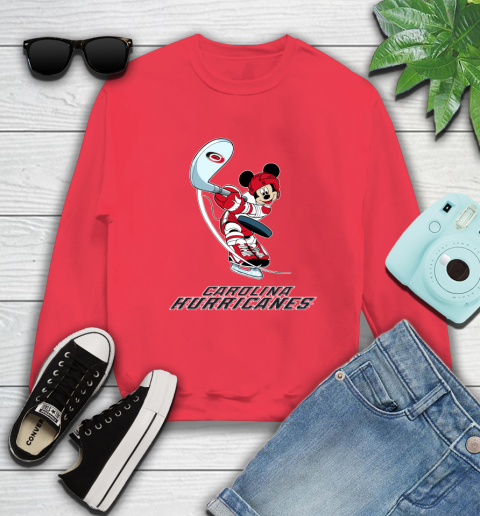 NHL Hockey Carolina Hurricanes Cheerful Mickey Mouse Shirt Sweatshirt 10