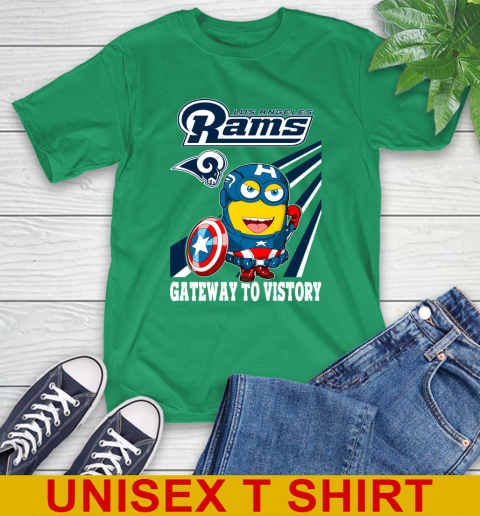 NFL Football Los Angeles Rams Captain America Marvel Avengers Minion Shirt T-Shirt 7