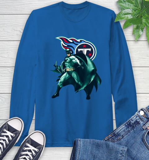 NFL Batman Football Sports Tennessee Titans Long Sleeve T-Shirt 9
