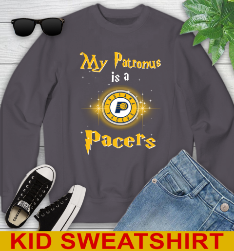 NBA Basketball Harry Potter My Patronus Is A Indiana Pacers Youth Sweatshirt 5
