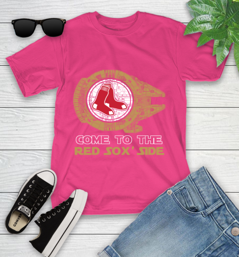 MLB Come To The Boston Red Sox Side Star Wars Baseball Sports Youth T-Shirt 11