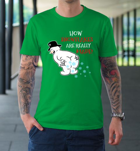 Funny Snowman How Snowflake Are Really Made Christmas Cutome T-Shirt 13